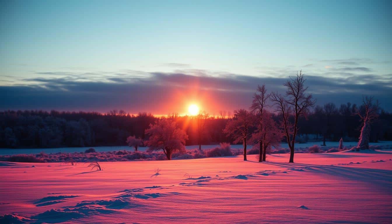 4. Januar um 17:17 Uhr: Wir sind der Sonne 5 Millionen km näher als im Sommer.